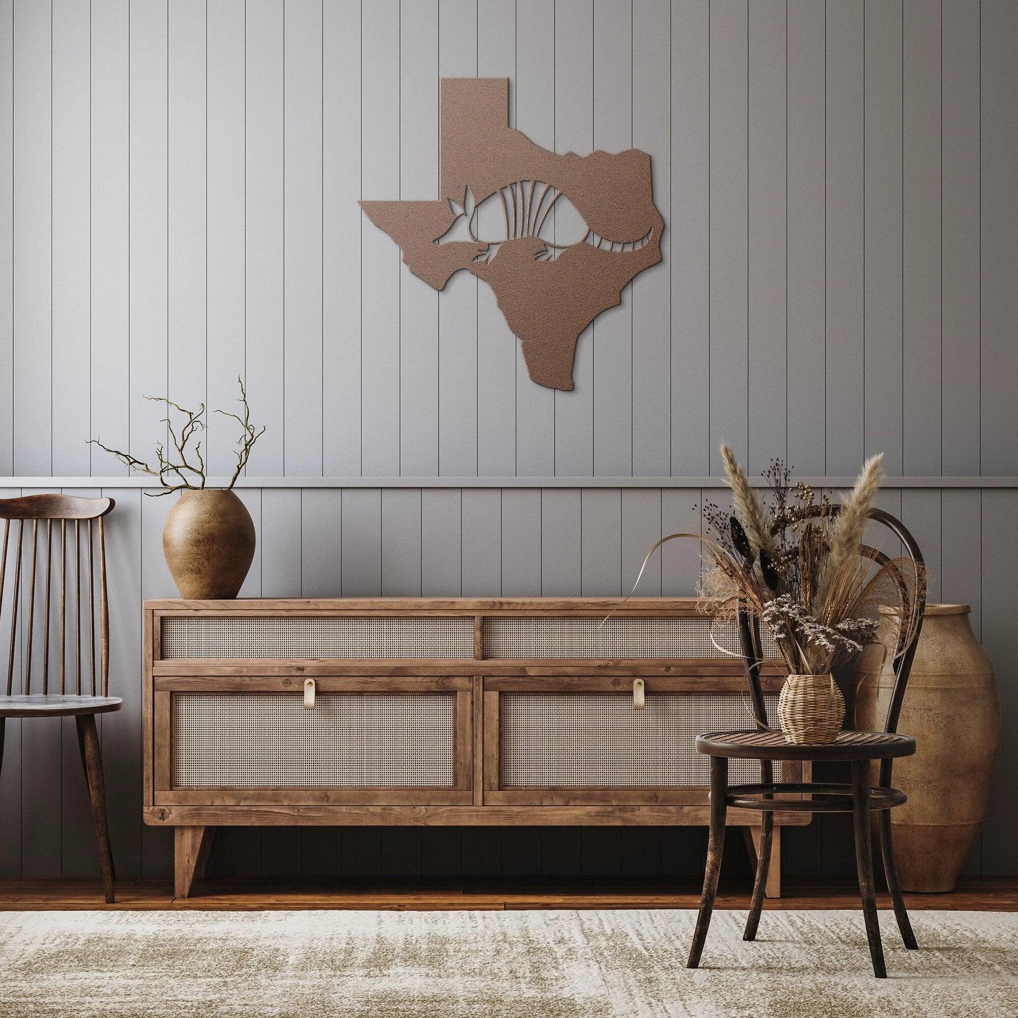 Texas Armadillo Metal Art Wall Sign
