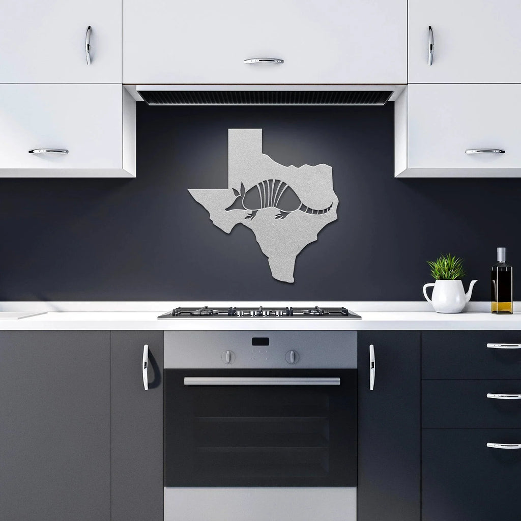 Texas Armadillo Metal Art Wall Sign