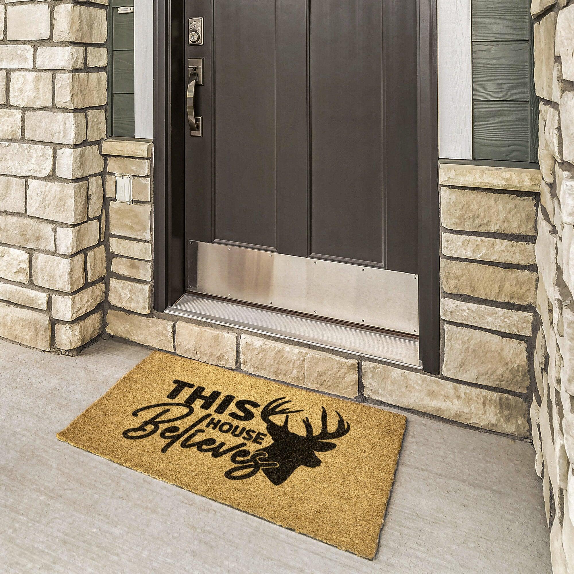 This House Believes in Christmas Outdoor Mat - Mallard Moon Gift Shop