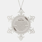 To My Bonus Son Gifts, Never give up no matter what, Inspirational Bonus Son Snowflake Ornament, Encouragement Birthday Christmas Unique Gifts For Bonus Son