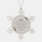 To My Daughter Gifts, Never give up no matter what, Inspirational Daughter Snowflake Ornament, Encouragement Birthday Christmas Unique Gifts For Daughter