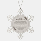 To My Daughter In Law Gifts, Never give up no matter what, Inspirational Daughter In Law Snowflake Ornament, Encouragement Birthday Christmas Unique Gifts For Daughter In Law
