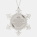 To My Fiancee Gifts, Never give up no matter what, Inspirational Fiancee Snowflake Ornament, Encouragement Birthday Christmas Unique Gifts For Fiancee