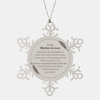 To My Mother-In-Law Gifts, Never give up no matter what, Inspirational Mother-In-Law Snowflake Ornament, Encouragement Birthday Christmas Unique Gifts For Mother-In-Law