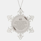 To My Niece Gifts, Never give up no matter what, Inspirational Niece Snowflake Ornament, Encouragement Birthday Christmas Unique Gifts For Niece