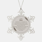 To My Sister Gifts, Never give up no matter what, Inspirational Sister Snowflake Ornament, Encouragement Birthday Christmas Unique Gifts For Sister