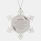 To My Stepbrother Gifts, Never give up no matter what, Inspirational Stepbrother Snowflake Ornament, Encouragement Birthday Christmas Unique Gifts For Stepbrother