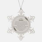 To My Stepdad Gifts, Never give up no matter what, Inspirational Stepdad Snowflake Ornament, Encouragement Birthday Christmas Unique Gifts For Stepdad