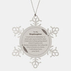 To My Stepdaughter Gifts, Never give up no matter what, Inspirational Stepdaughter Snowflake Ornament, Encouragement Birthday Christmas Unique Gifts For Stepdaughter