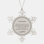 Tour Guide Snowflake Ornament - Thanks for being who you are - Birthday Christmas Jewelry Gifts Coworkers Colleague Boss