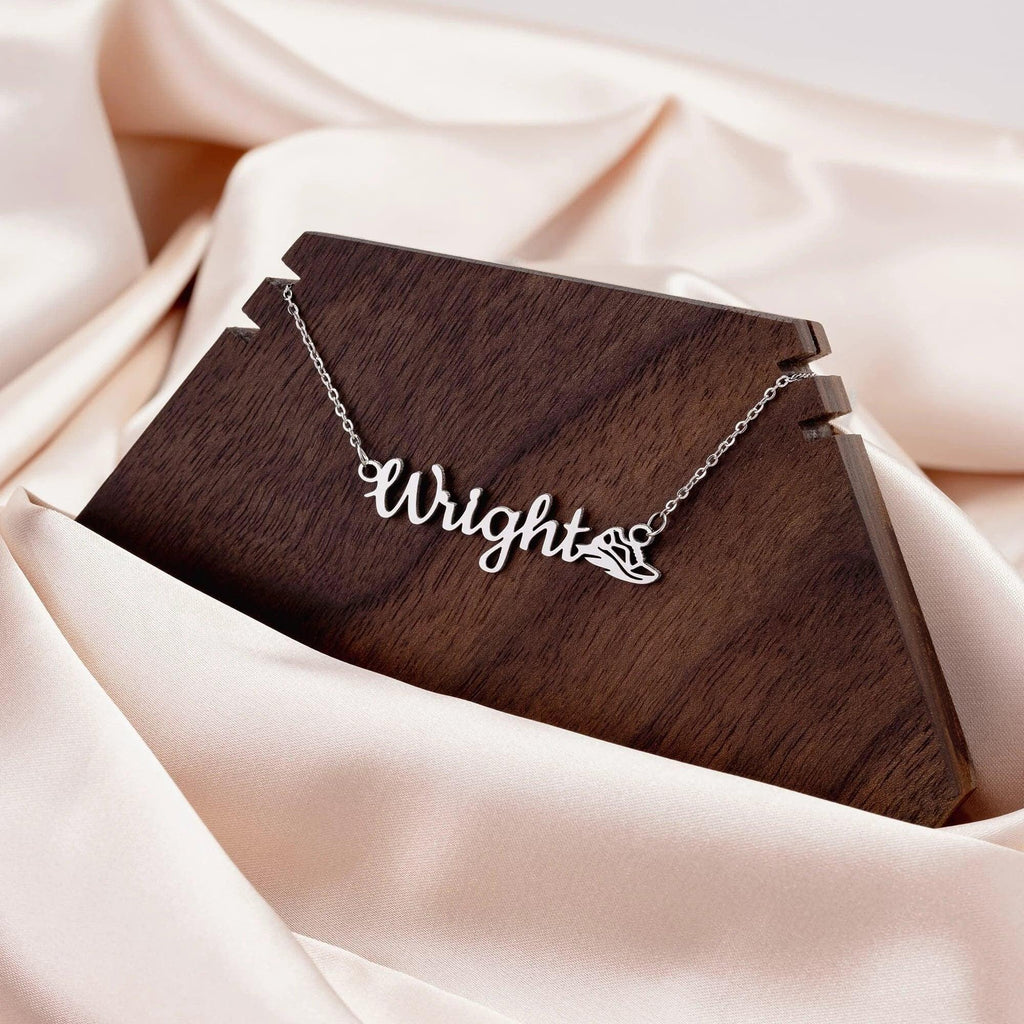 Track and Field Sports Personalized Name Necklace