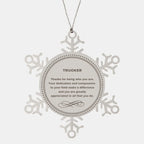 Trucker Snowflake Ornament - Thanks for being who you are - Birthday Christmas Jewelry Gifts Coworkers Colleague Boss