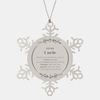 Uncle Snowflake Ornament Gifts, To My Uncle You are braver than you believe, stronger than you seem, Inspirational Gifts For Uncle Ornament, Birthday, Christmas Gifts For Uncle Men Women