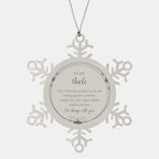 Uncle Snowflake Ornament, Motivational Birthday, Christmas Gifts - Life is learning to dance in the rain