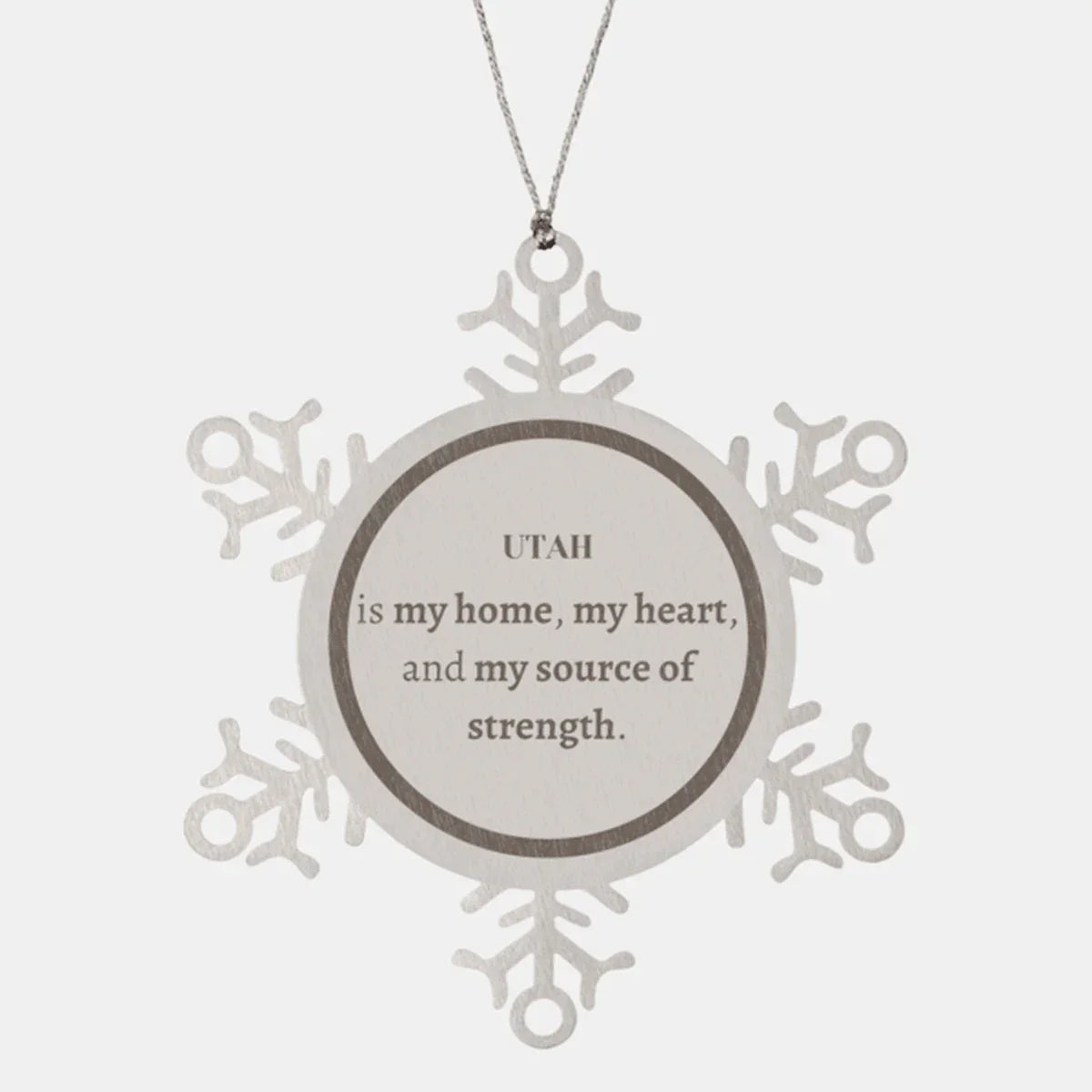 Utah is my home Gifts, Lovely Utah Birthday Christmas Snowflake Ornament For People from Utah, Men, Women, Friends