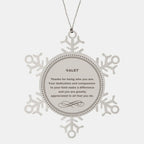 Valet Snowflake Ornament - Thanks for being who you are - Birthday Christmas Jewelry Gifts Coworkers Colleague Boss