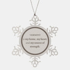 Vermont is my home Gifts, Lovely Vermont Birthday Christmas Snowflake Ornament For People from Vermont, Men, Women, Friends