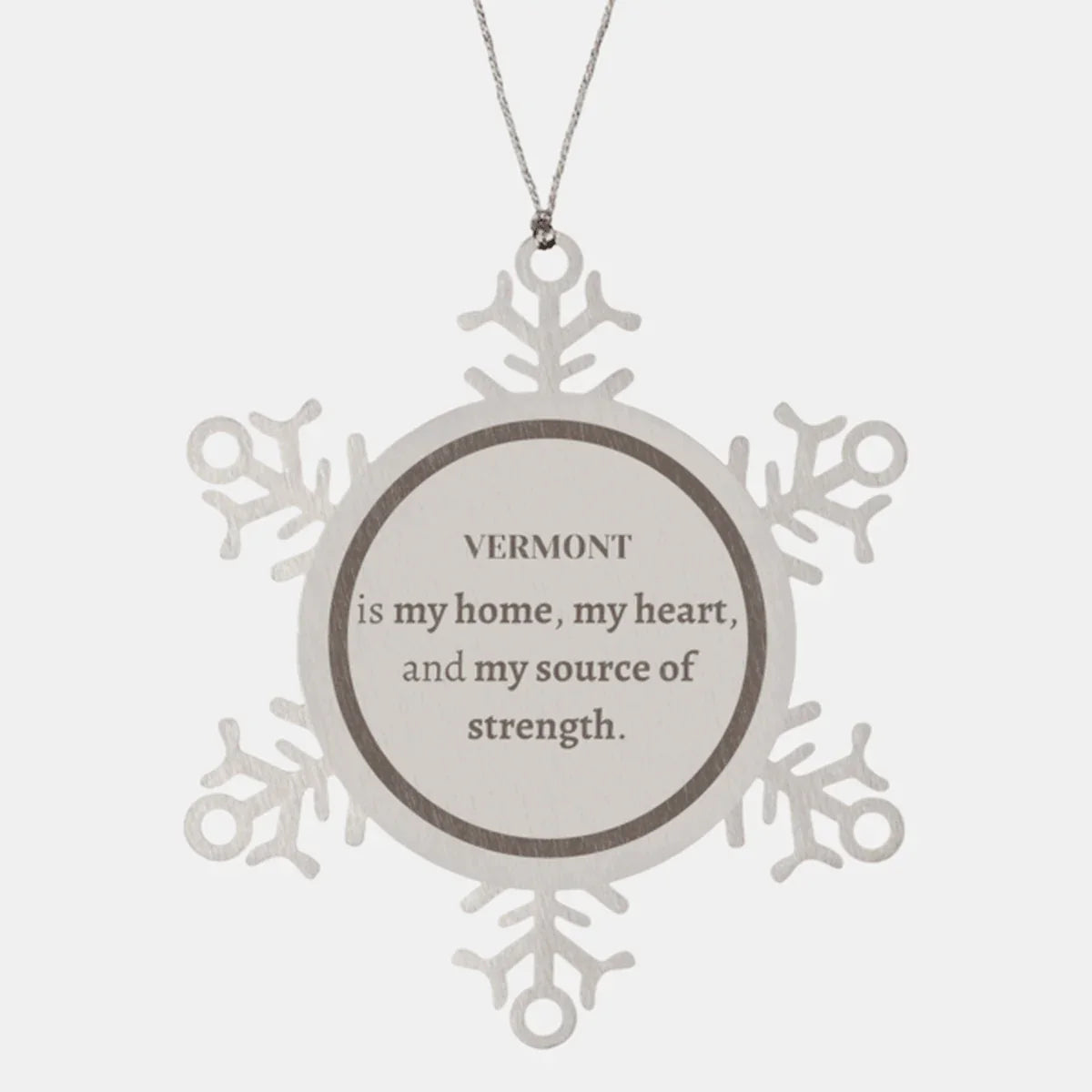 Vermont is my home Gifts, Lovely Vermont Birthday Christmas Snowflake Ornament For People from Vermont, Men, Women, Friends