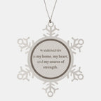 Washington is my home Gifts, Lovely Washington Birthday Christmas Snowflake Ornament For People from Washington, Men, Women, Friends