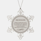 Web Developer Snowflake Ornament - Thanks for being who you are - Birthday Christmas Jewelry Gifts Coworkers Colleague Boss