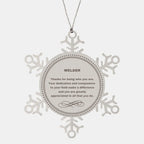 Welder Snowflake Ornament - Thanks for being who you are - Birthday Christmas Jewelry Gifts Coworkers Colleague Boss