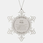 Wife Snowflake Ornament Gifts, To My Wife You are braver than you believe, stronger than you seem, Inspirational Gifts For Wife Birthday, Christmas Gifts
