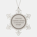 Wisconsin is my home Gifts, Lovely Wisconsin Birthday Christmas Snowflake Ornament For People from Wisconsin, Men, Women, Friends