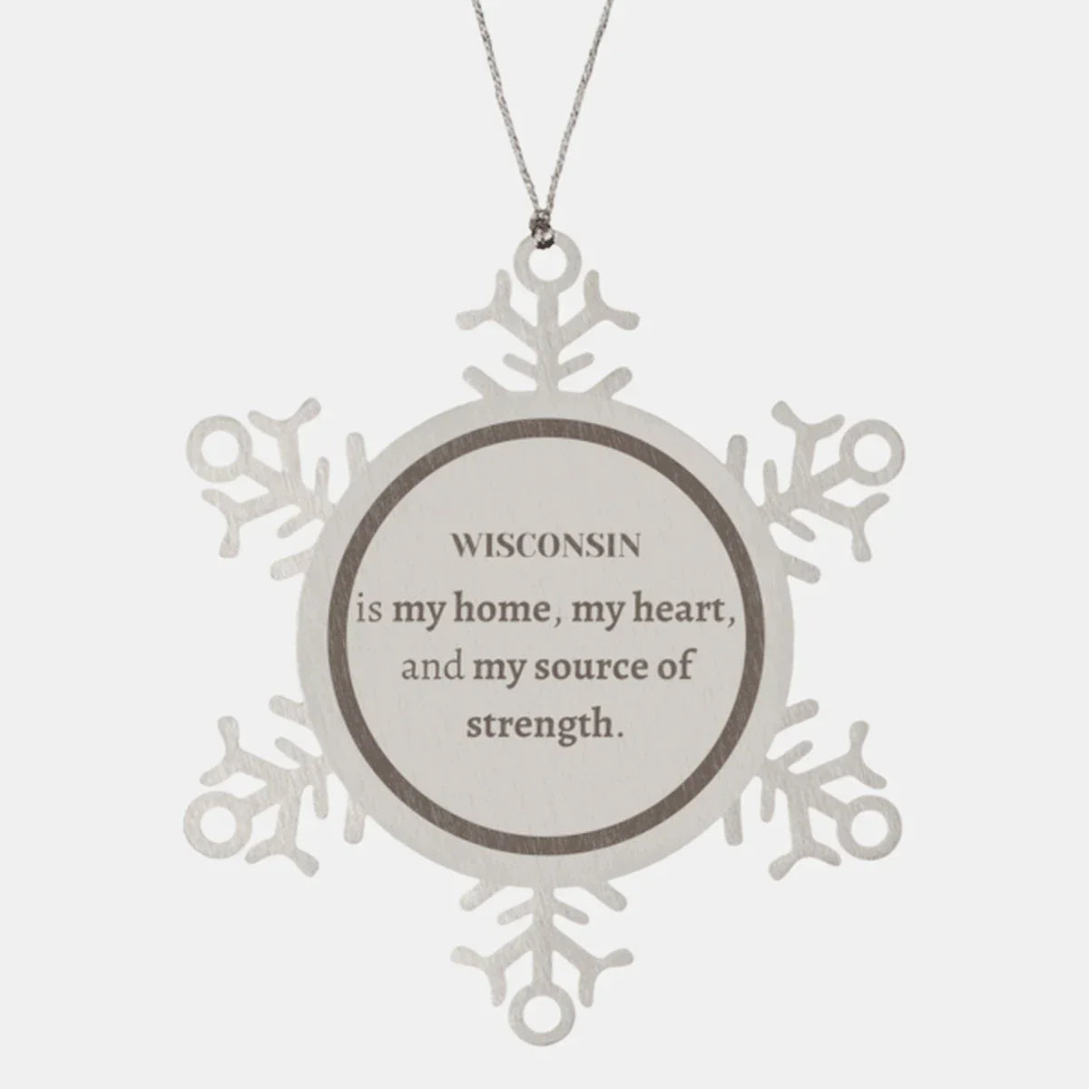 Wisconsin is my home Gifts, Lovely Wisconsin Birthday Christmas Snowflake Ornament For People from Wisconsin, Men, Women, Friends