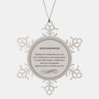 Woodworker Snowflake Ornament - Thanks for being who you are - Birthday Christmas Jewelry Gifts Coworkers Colleague Boss