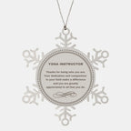 Yoga Instructor Snowflake Ornament - Thanks for being who you are - Birthday Christmas Jewelry Gifts Coworkers Colleague Boss