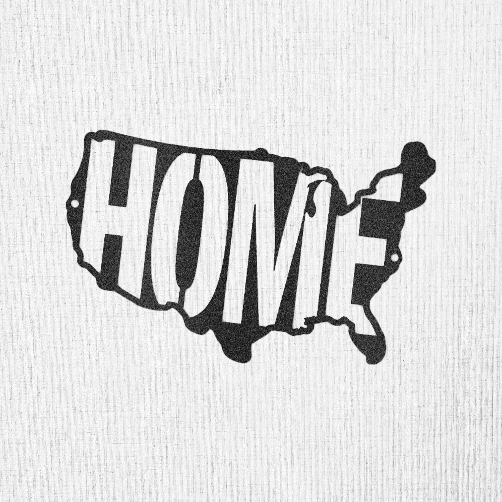 USA Home Indoor Outdoor Steel Wall Sign