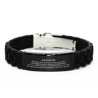 Advisor Black Glidelock Clasp Engraved Bracelet - Thanks for being who you are - Birthday Christmas Jewelry Gifts Coworkers Colleague Boss