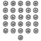 Personalized Elaborate Split Letter Name Initial Indoor Outdoor Steel Wall Sign Metal Art