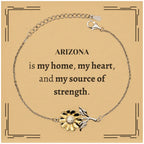 Arizona is my home Gifts, Lovely Arizona Birthday Christmas Sunflower Bracelet For People from Arizona, Men, Women, Friends