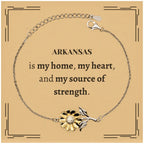 Arkansas is my home Gifts, Lovely Arkansas Birthday Christmas Sunflower Bracelet For People from Arkansas, Men, Women, Friends