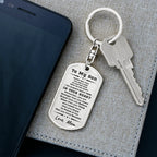 To My Son, I Am Always In Your Heart, Love Mom Keychain
