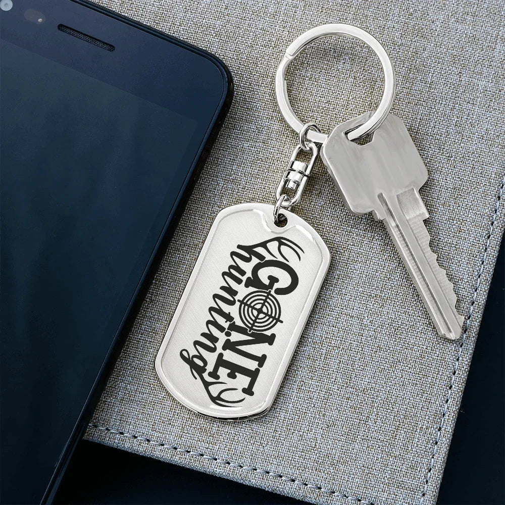 Gone Hunting Custom Engraved Keychain
