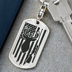Deer Hunter Custom Engraved Keychain