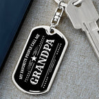 Gift for Grandfather - My Favorite People Call Me Grandpa Custom Engraved Keychain