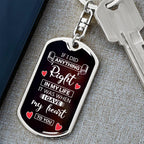 To My Soulmate I Gave My Heart To You Graphic Keychain with Optional Engraved Back
