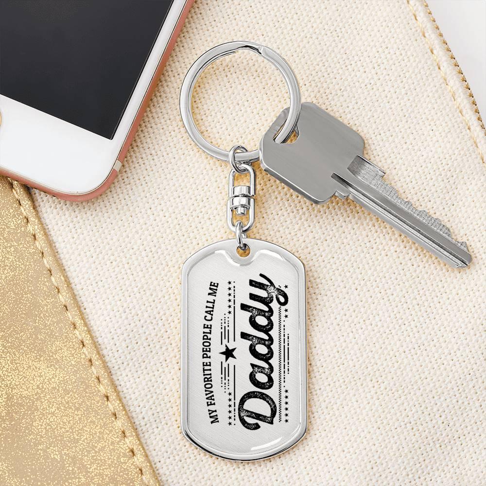 Daddy Personalized Keychain Favorite People - Mallard Moon Gift Shop