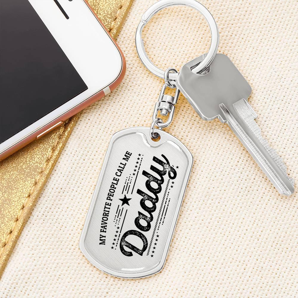 Daddy Personalized Keychain Favorite People - Mallard Moon Gift Shop