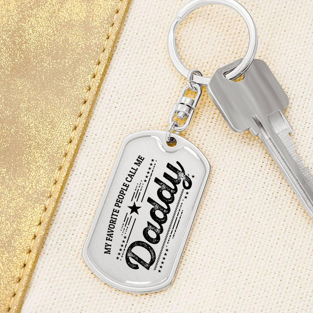 Daddy Personalized Keychain Favorite People - Mallard Moon Gift Shop