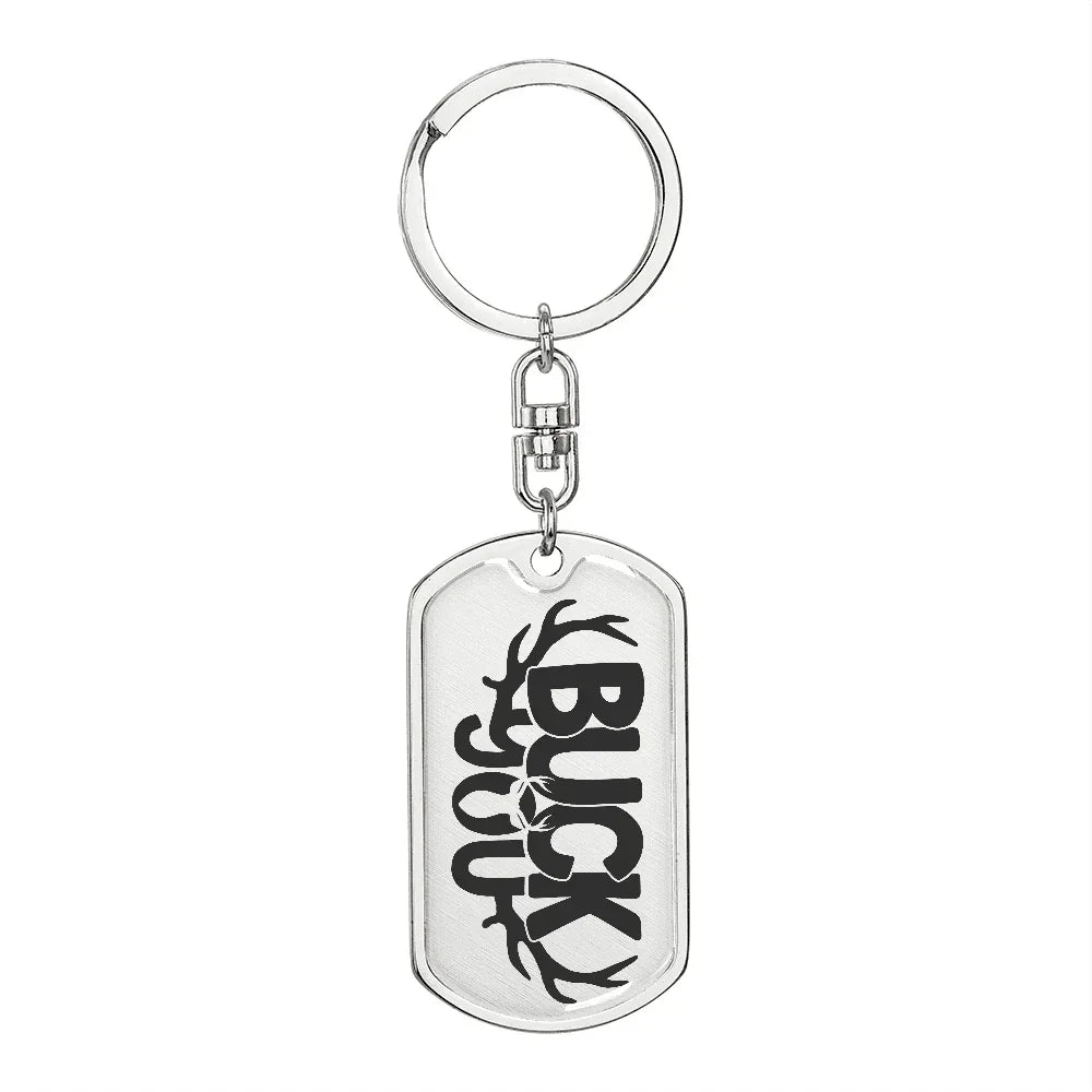 Buck You Military Style Dog Tag Funny Gift for Hunter
