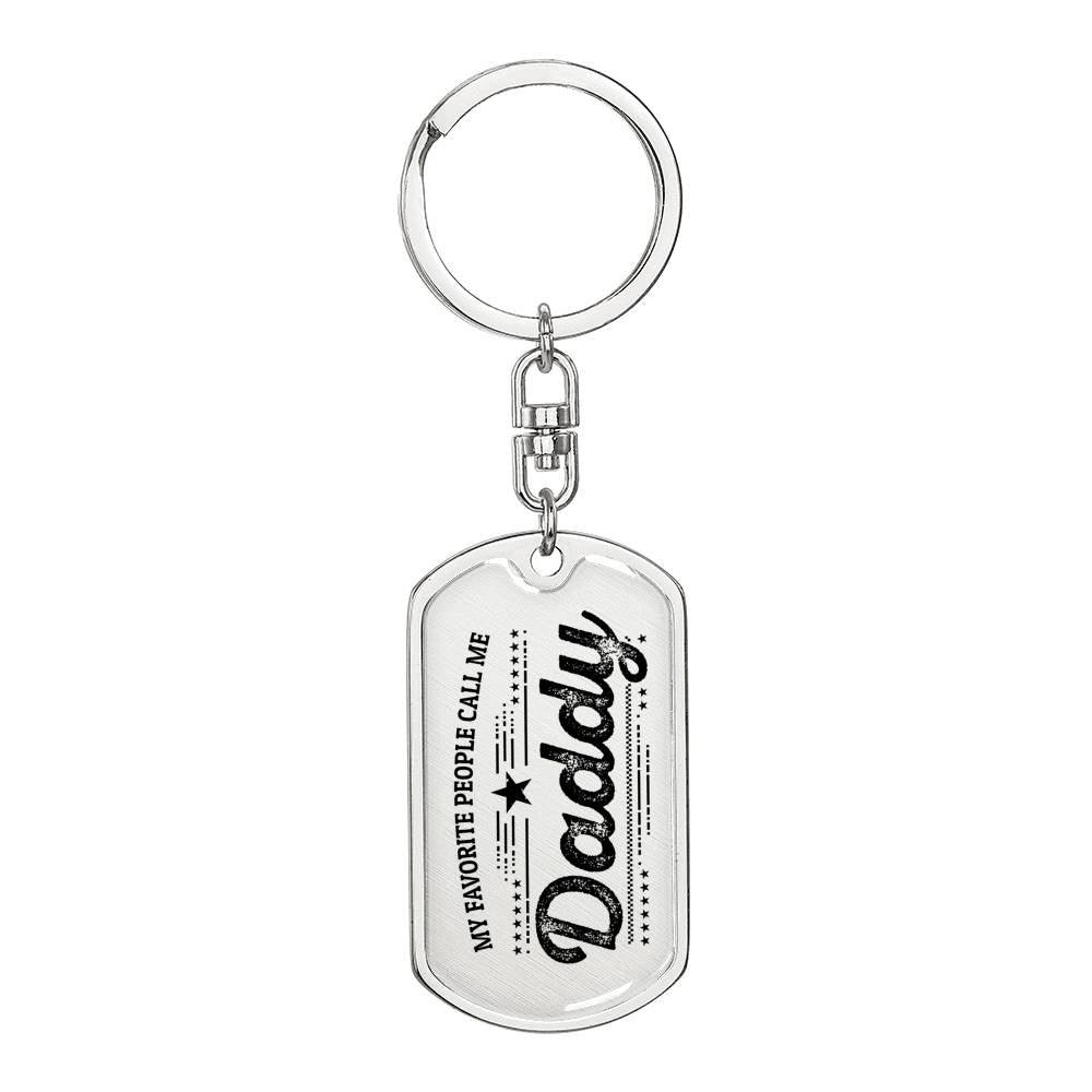Daddy Personalized Keychain Favorite People - Mallard Moon Gift Shop