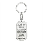 To My Son Proud of the Man You Have Become Love Dad Keychain