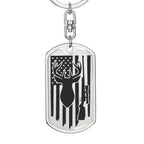 Deer Hunter Custom Engraved Keychain