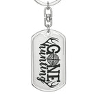 Gone Hunting Custom Engraved Keychain
