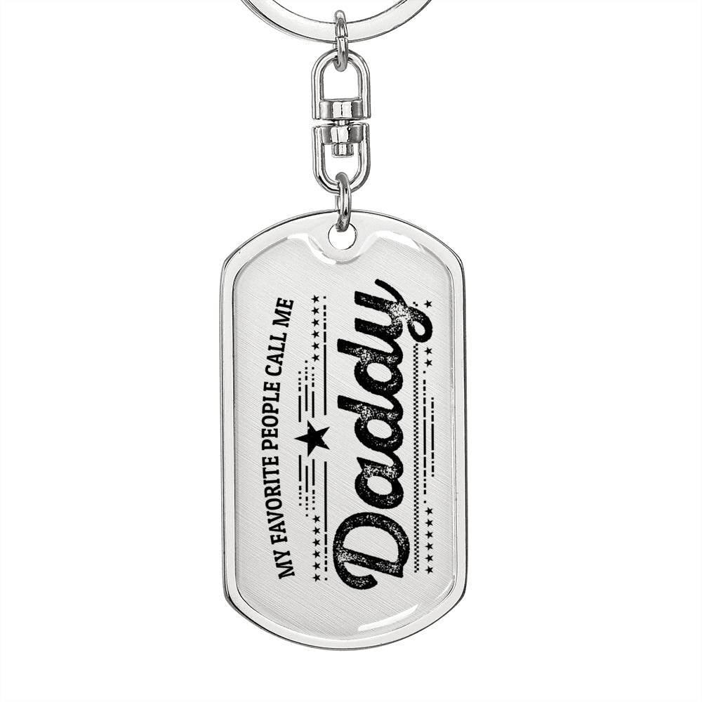Daddy Personalized Keychain Favorite People - Mallard Moon Gift Shop