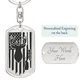 Deer Hunter Custom Engraved Keychain - Mallard Moon Gift Shop
